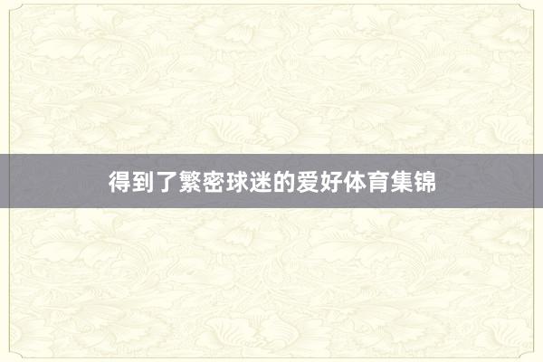 得到了繁密球迷的爱好体育集锦