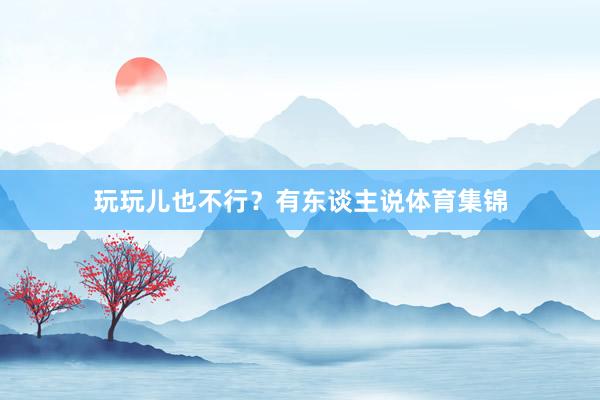 玩玩儿也不行？有东谈主说体育集锦