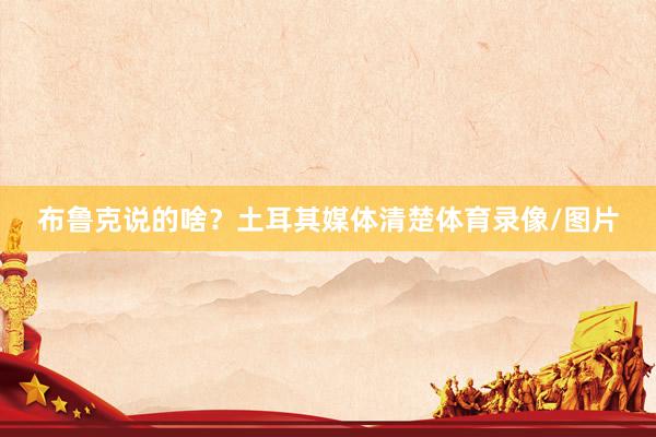 布鲁克说的啥？土耳其媒体清楚体育录像/图片