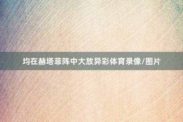 均在赫塔菲阵中大放异彩体育录像/图片
