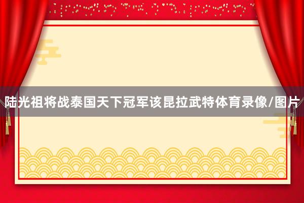 陆光祖将战泰国天下冠军该昆拉武特体育录像/图片