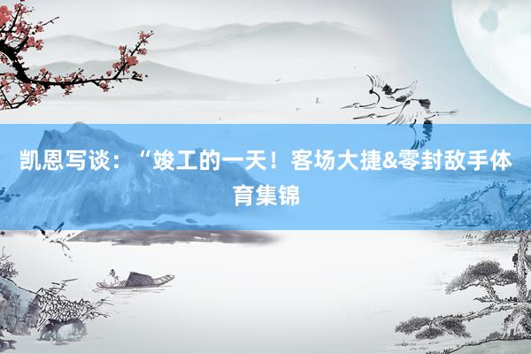 凯恩写谈：“竣工的一天！客场大捷&零封敌手体育集锦