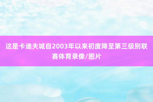 这是卡迪夫城自2003年以来初度降至第三级别联赛体育录像/图片