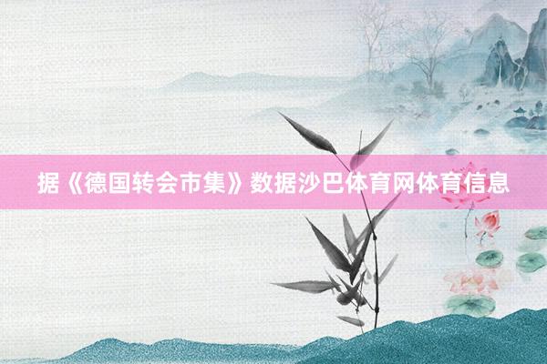 据《德国转会市集》数据沙巴体育网体育信息