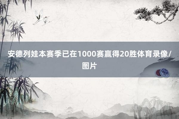 安德列娃本赛季已在1000赛赢得20胜体育录像/图片