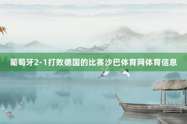 葡萄牙2-1打败德国的比赛沙巴体育网体育信息