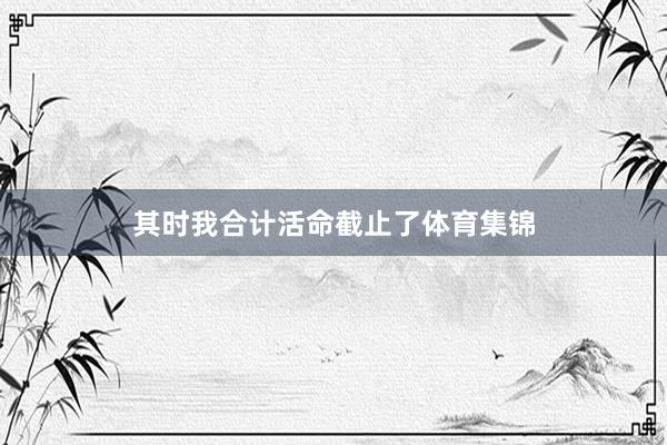 其时我合计活命截止了体育集锦