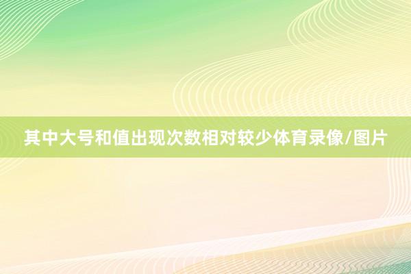 其中大号和值出现次数相对较少体育录像/图片