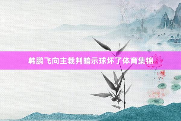 韩鹏飞向主裁判暗示球坏了体育集锦