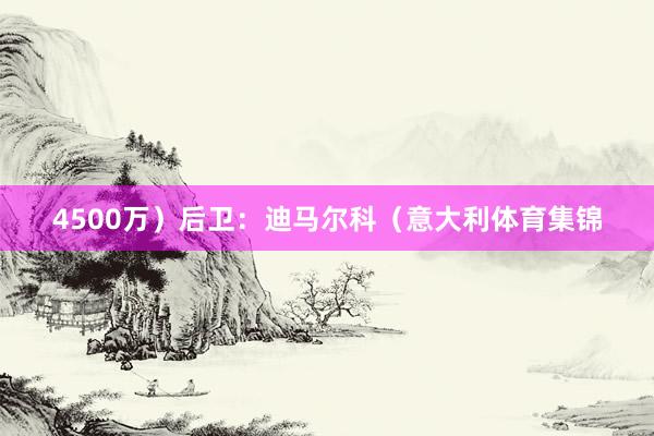 4500万)后卫:迪马尔科(意大利体育集锦