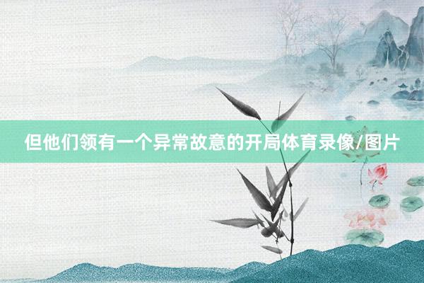 但他们领有一个异常故意的开局体育录像/图片