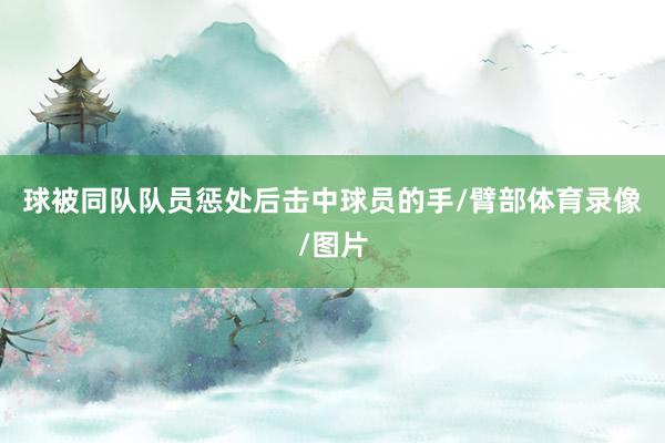 球被同队队员惩处后击中球员的手/臂部体育录像/图片