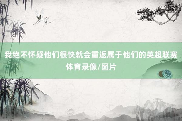 我绝不怀疑他们很快就会重返属于他们的英超联赛体育录像/图片