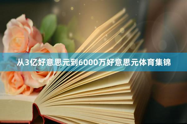 从3亿好意思元到6000万好意思元体育集锦
